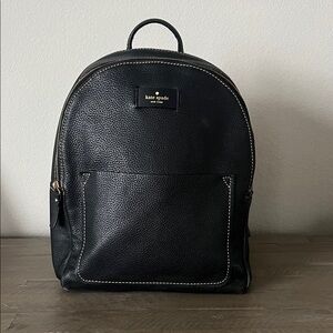 Kate Spade Black Leather Backpack